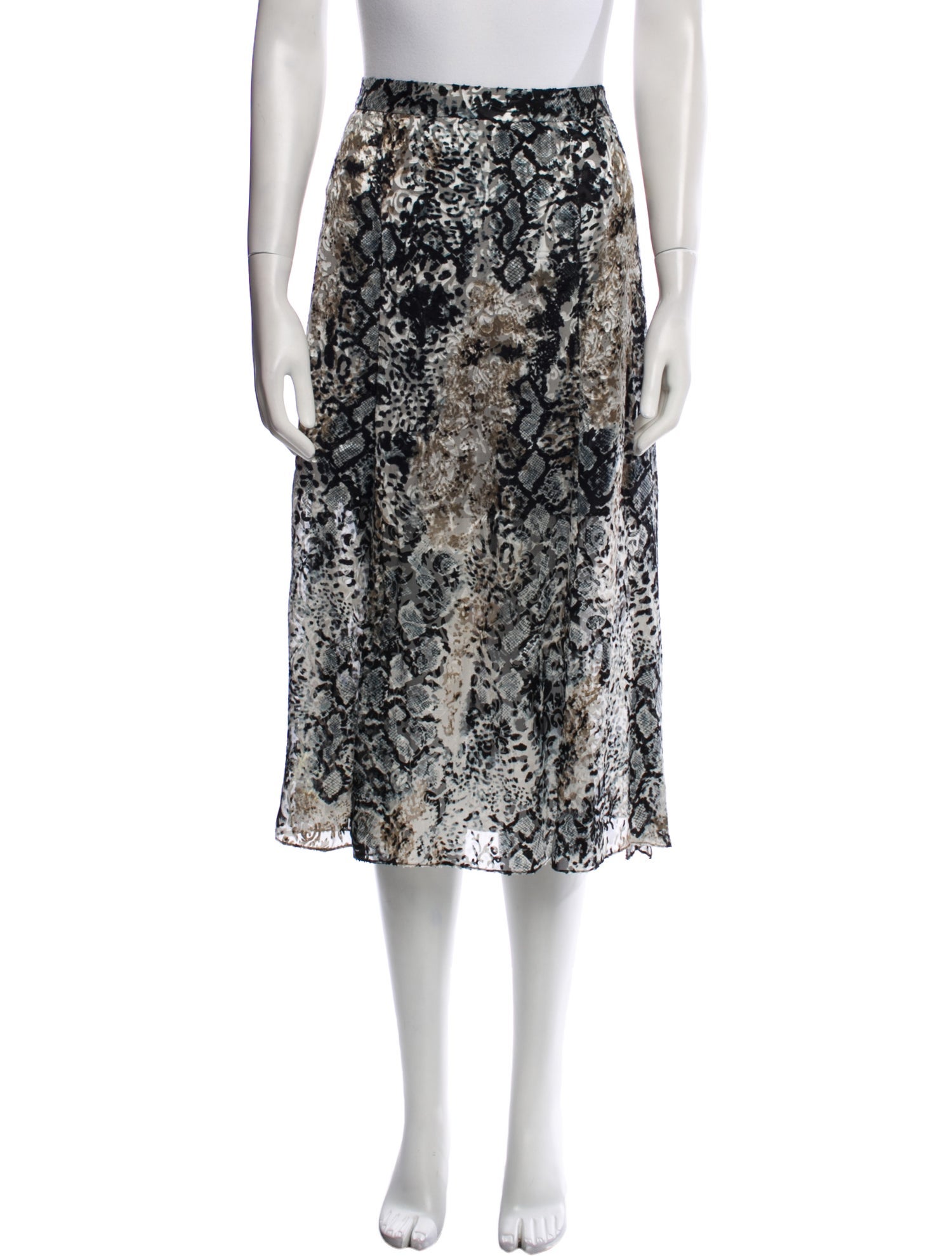 Alice + Olivia Animal Print Midi Length Skirt