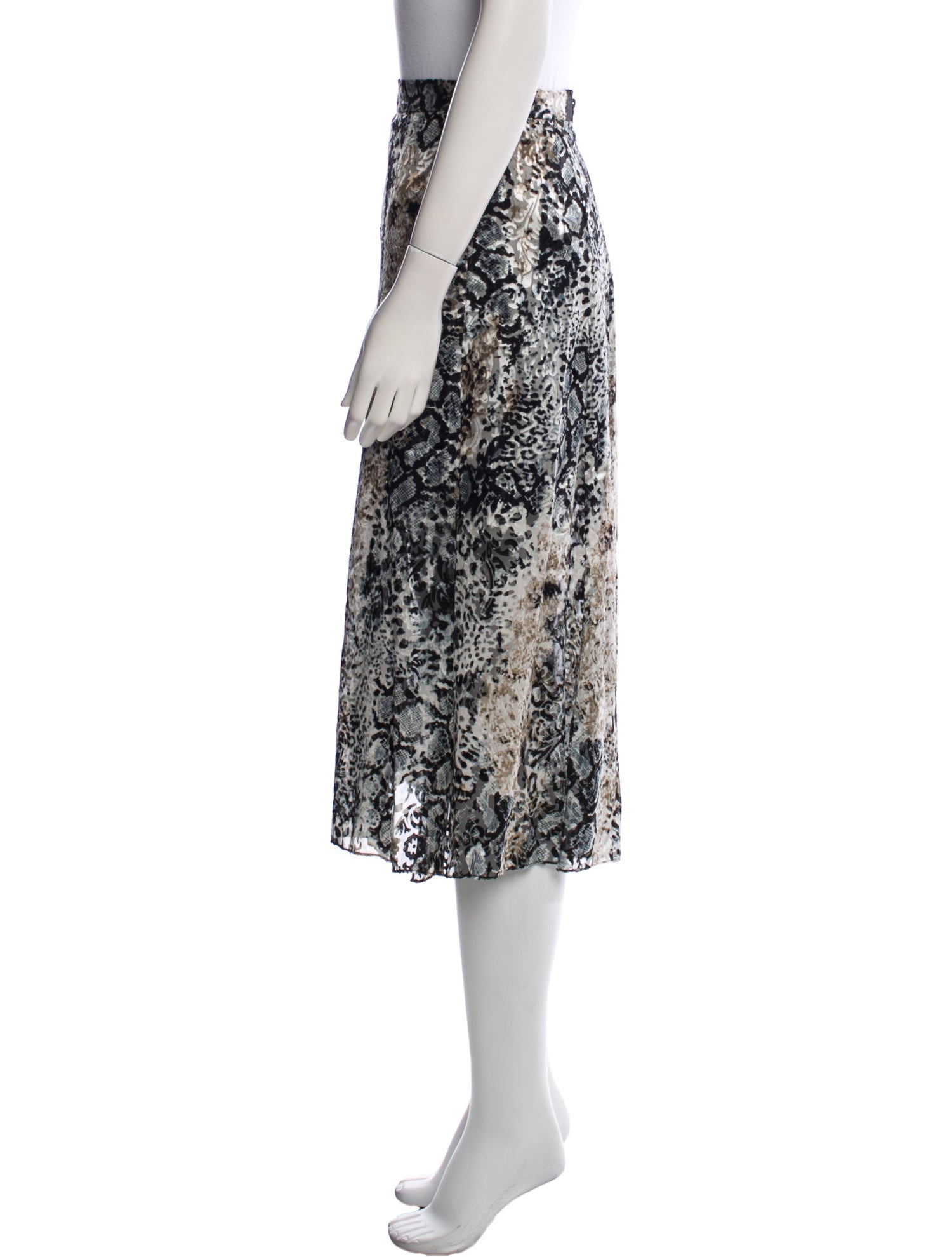 Alice + Olivia Animal Print Midi Length Skirt