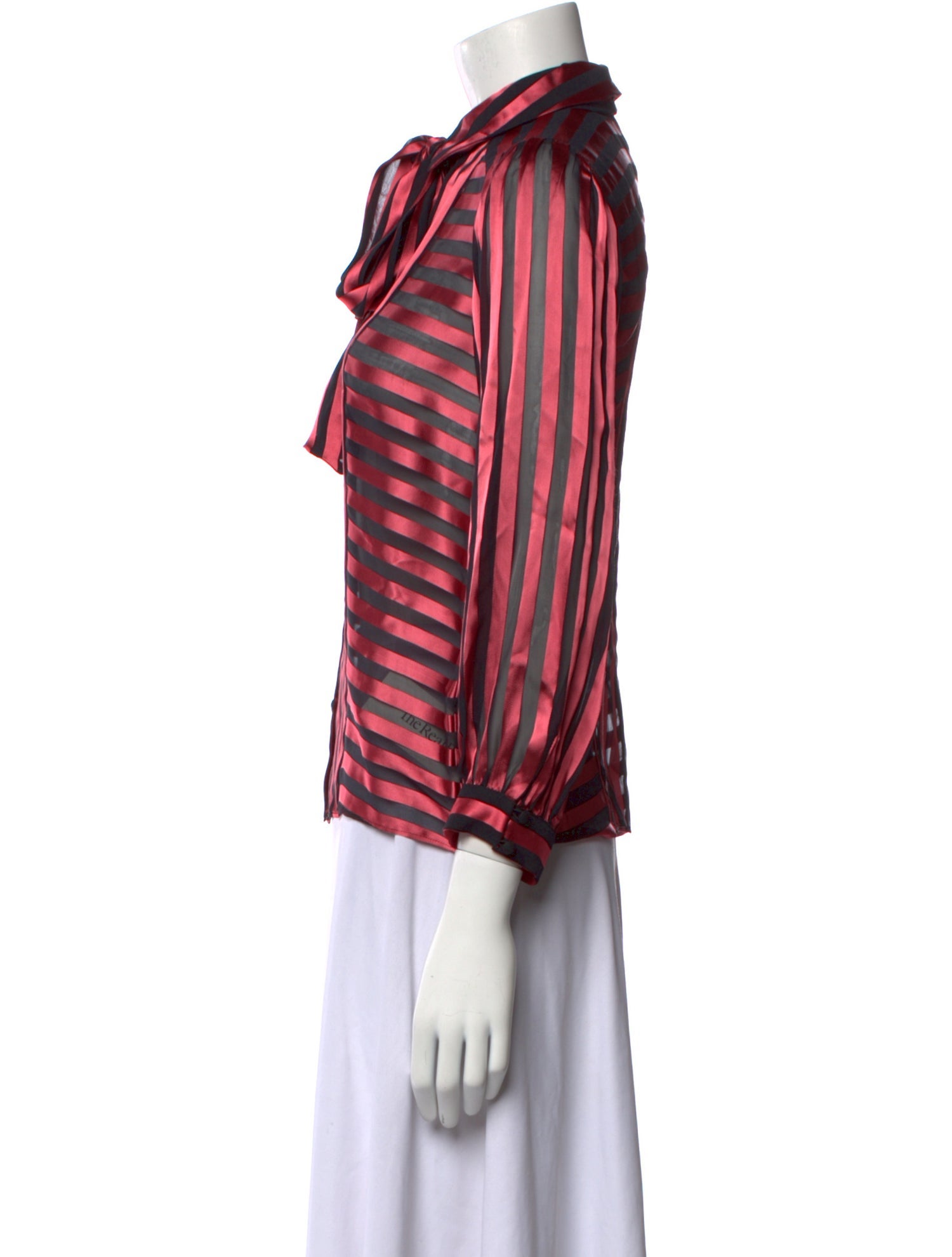 Alice + Olivia Striped Mock Neck Blouse w/ Tags