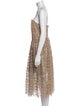 Alice + Olivia Strapless Midi Length Dress