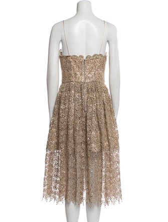 Alice + Olivia Strapless Midi Length Dress