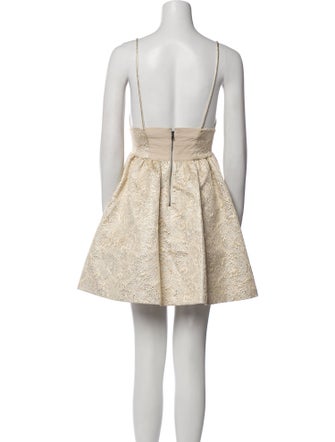 Alice + Olivia V-Neck Mini Dress