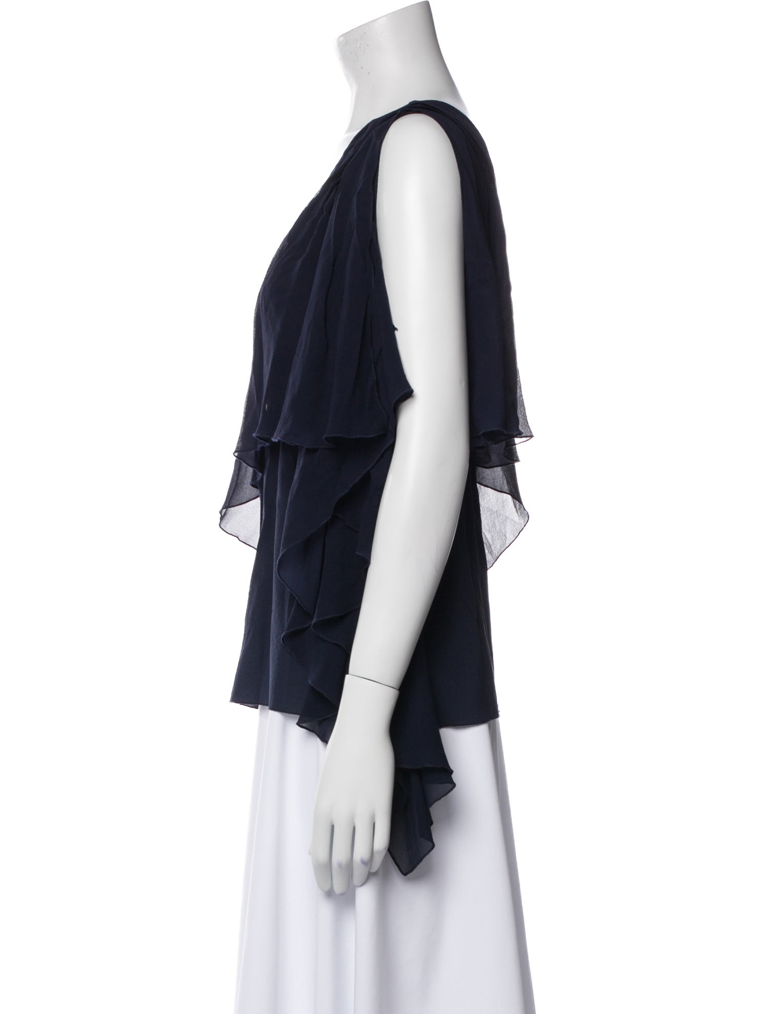 Alice + Olivia Silk One-Shoulder Blouse