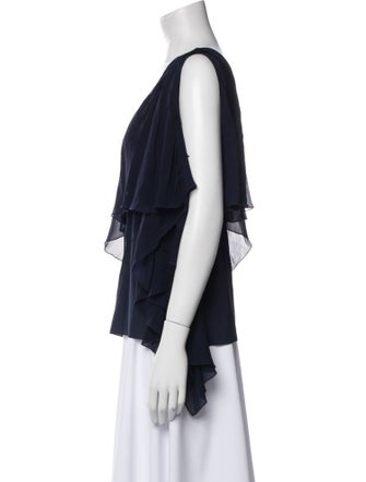 Alice + Olivia Silk One-Shoulder Blouse