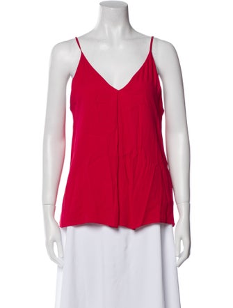 Alice + Olivia Silk V-Neck Top
