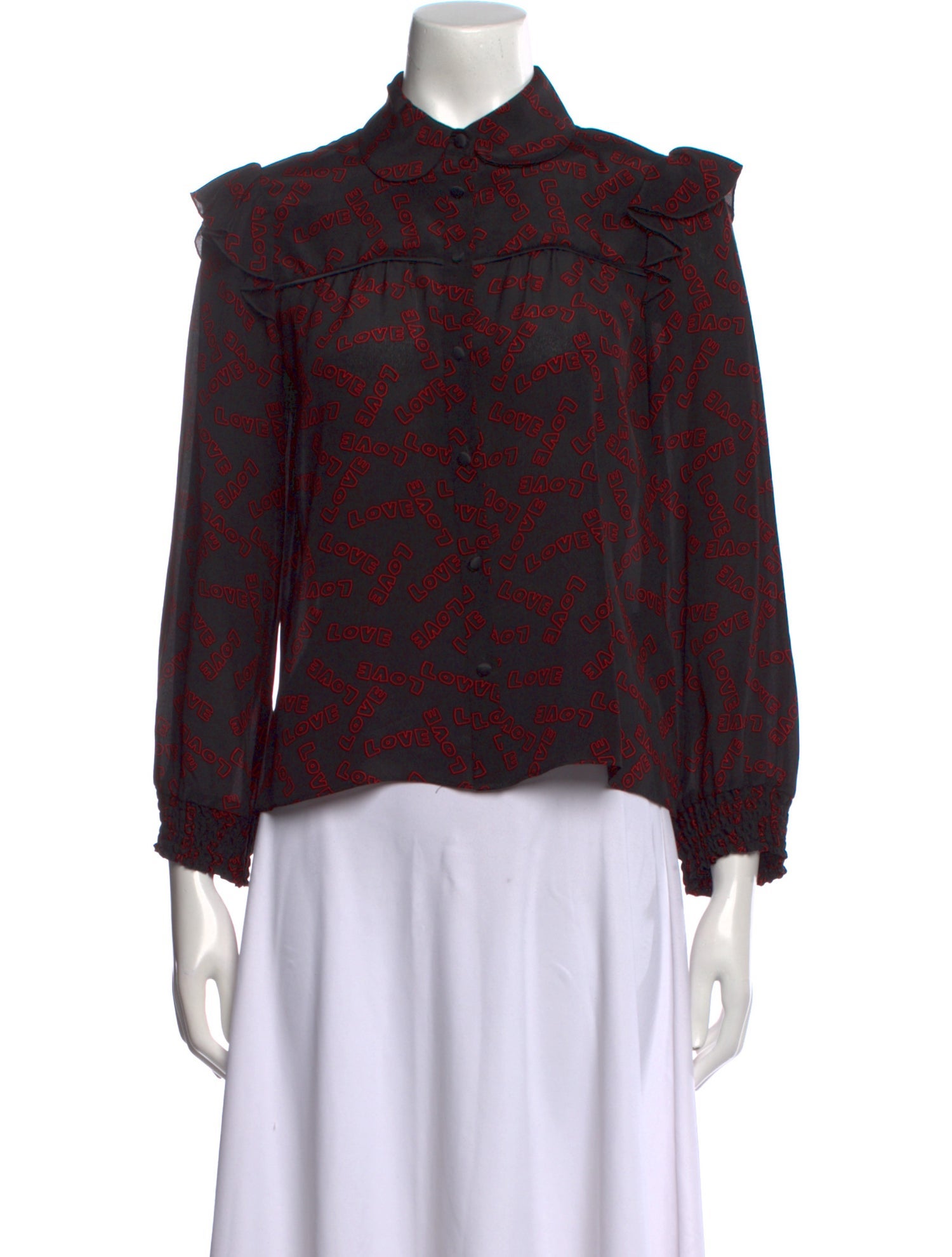 Alice + Olivia Silk Floral Print Blouse