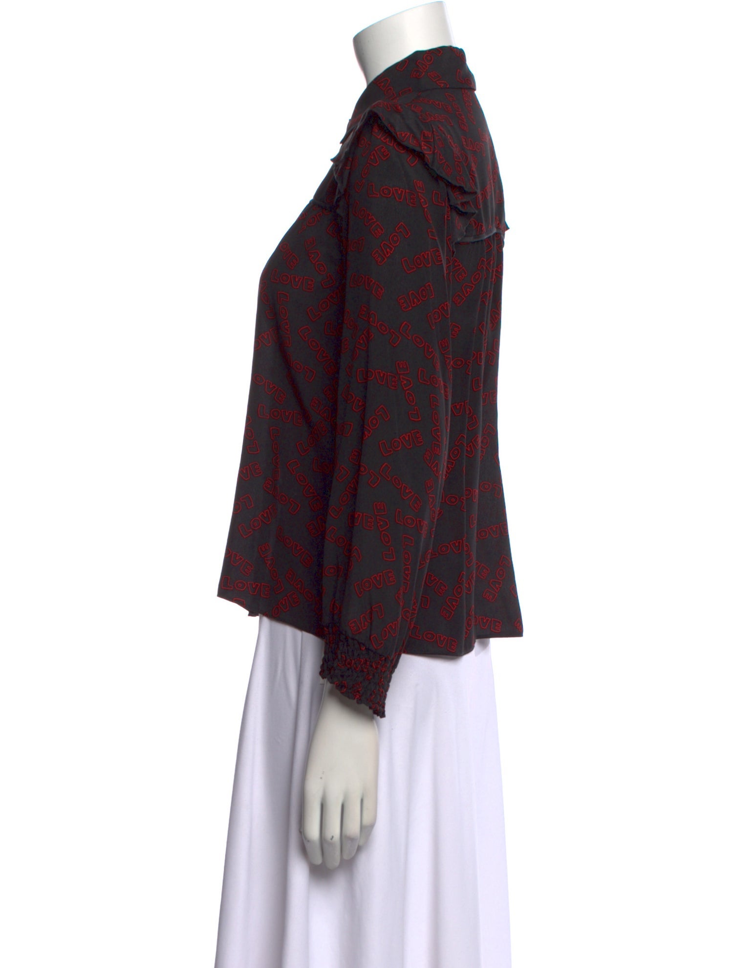 Alice + Olivia Silk Floral Print Blouse