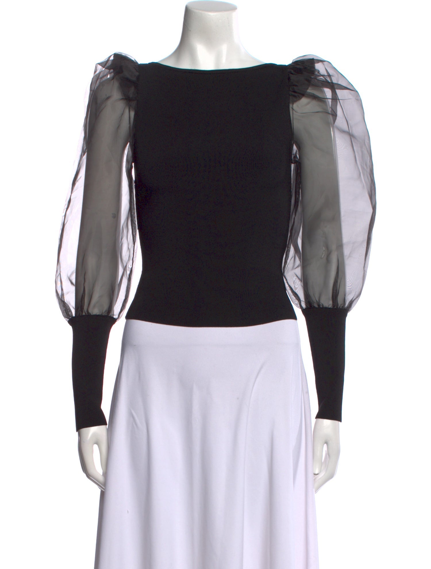 Alice + Olivia Bateau Neckline Long Sleeve Top