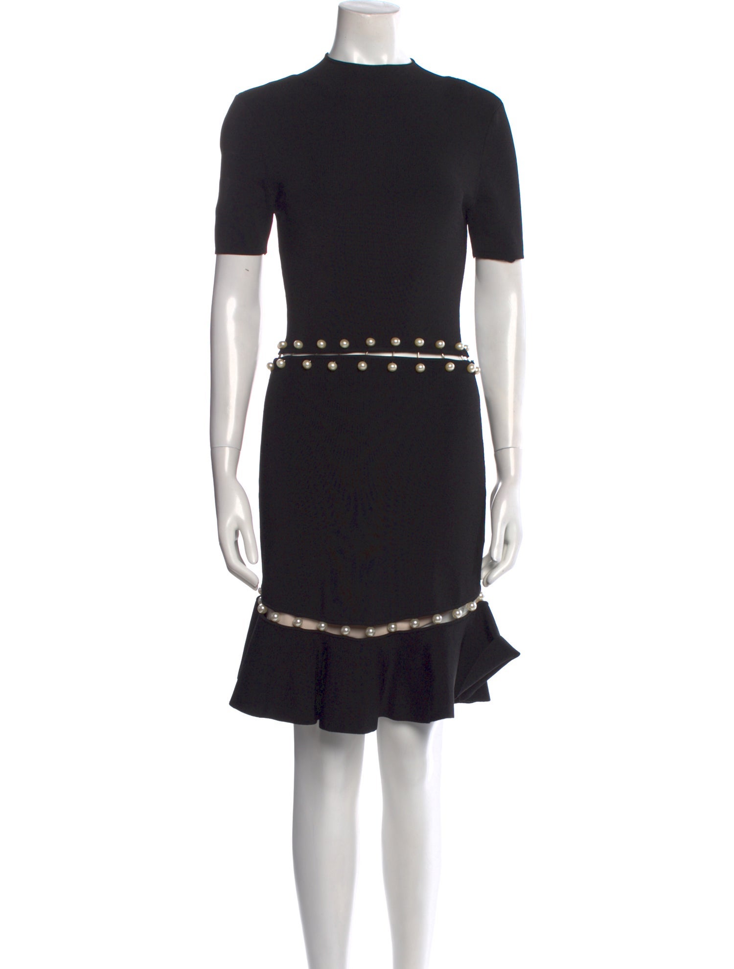 Alice + Olivia Mock Neck Knee-Length Dress