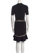 Alice + Olivia Mock Neck Knee-Length Dress