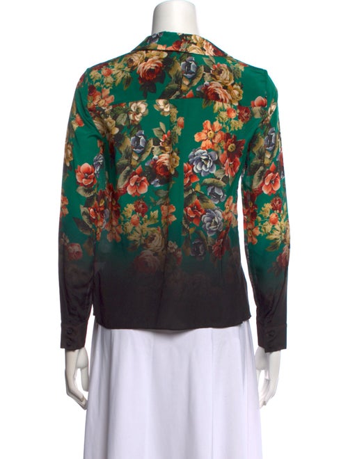 Alice + Olivia Silk Floral Print Blouse