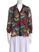 Alice + Olivia Floral Print V-Neck Blouse