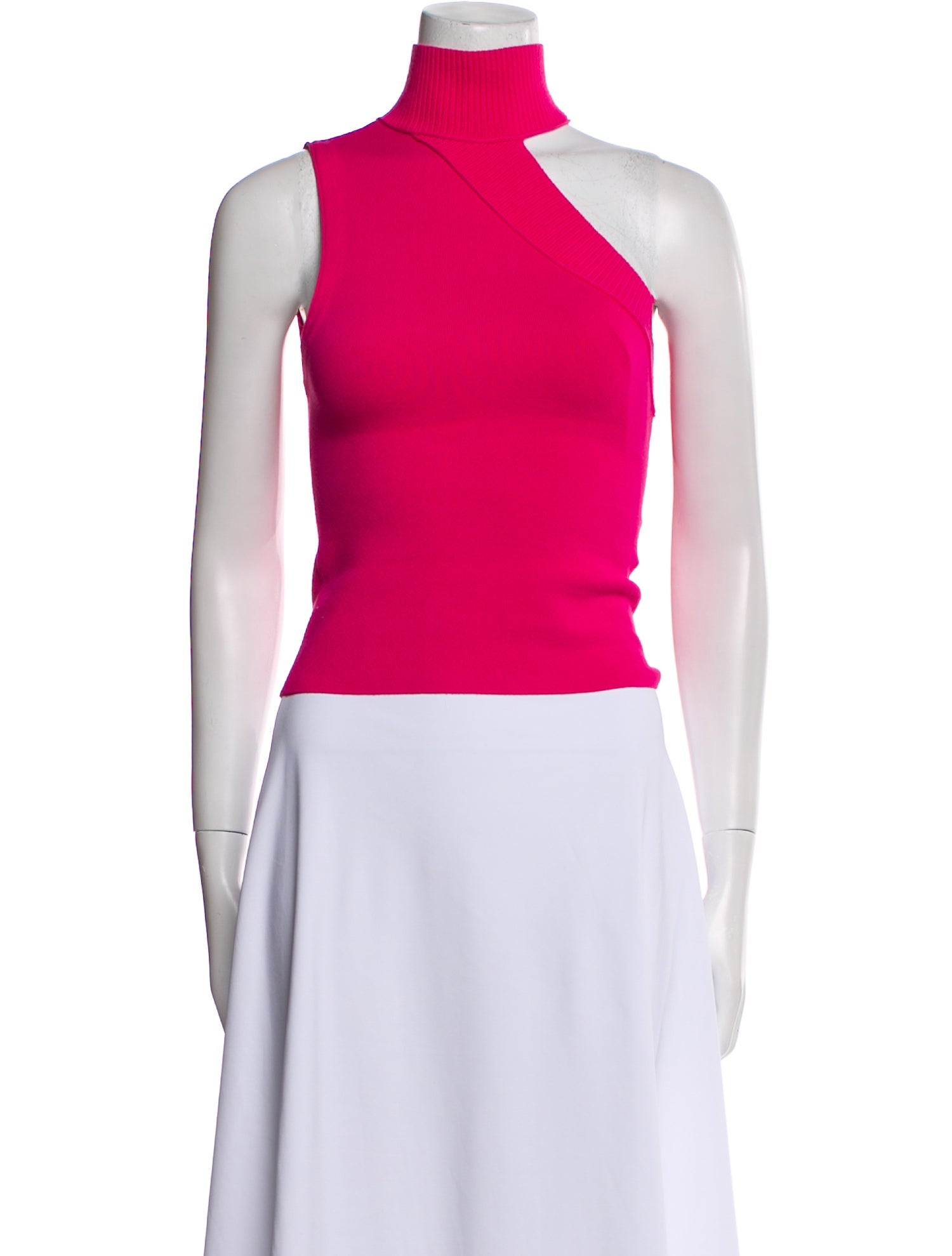 Alice + Olivia Turtleneck Sleeveless Crop Top