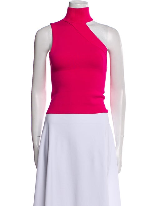 Alice + Olivia Turtleneck Sleeveless Crop Top