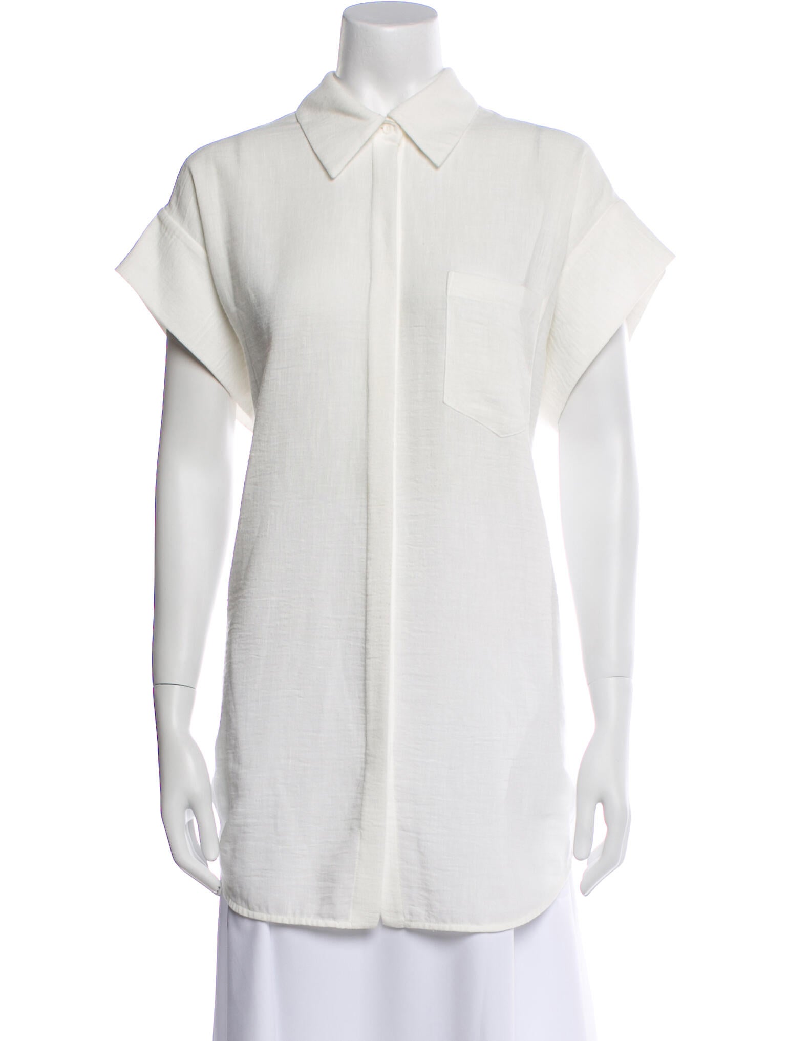 Alice + Olivia Short Sleeve Button-Up Top