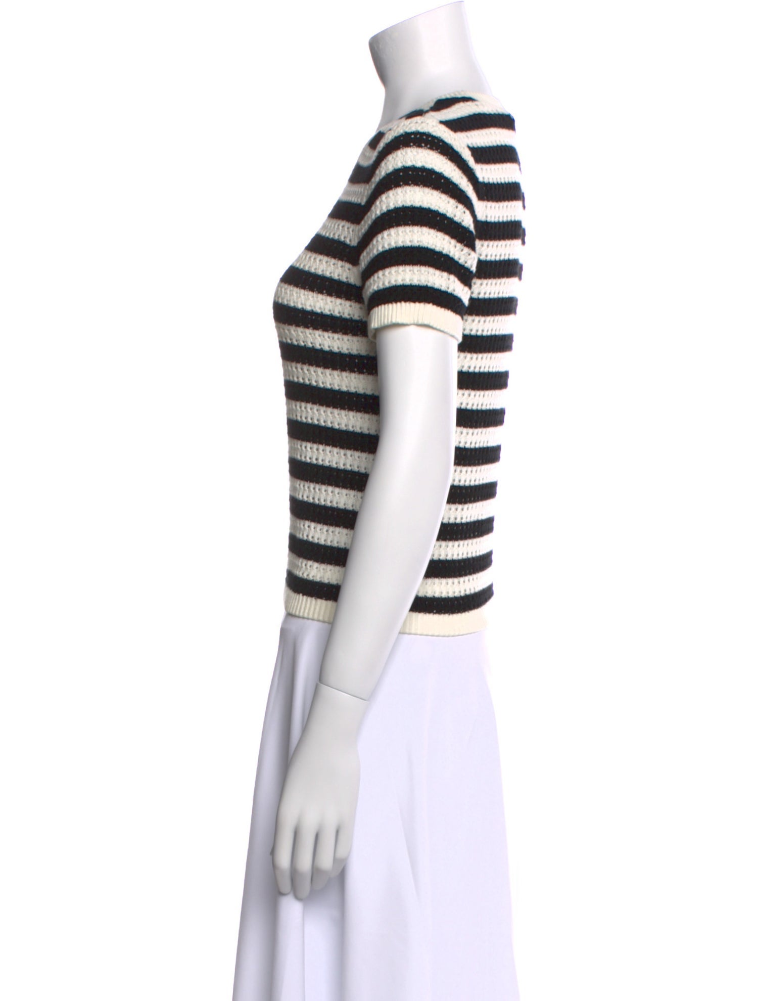 Alice + Olivia Striped Crew Neck T-Shirt