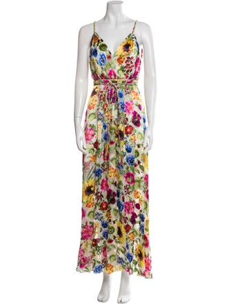 Alice + Olivia Floral Print Long Dress