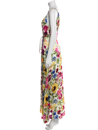 Alice + Olivia Floral Print Long Dress