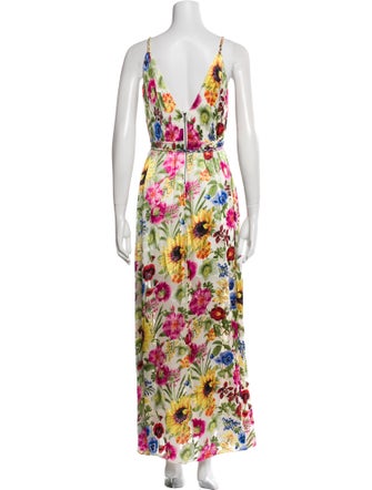Alice + Olivia Floral Print Long Dress