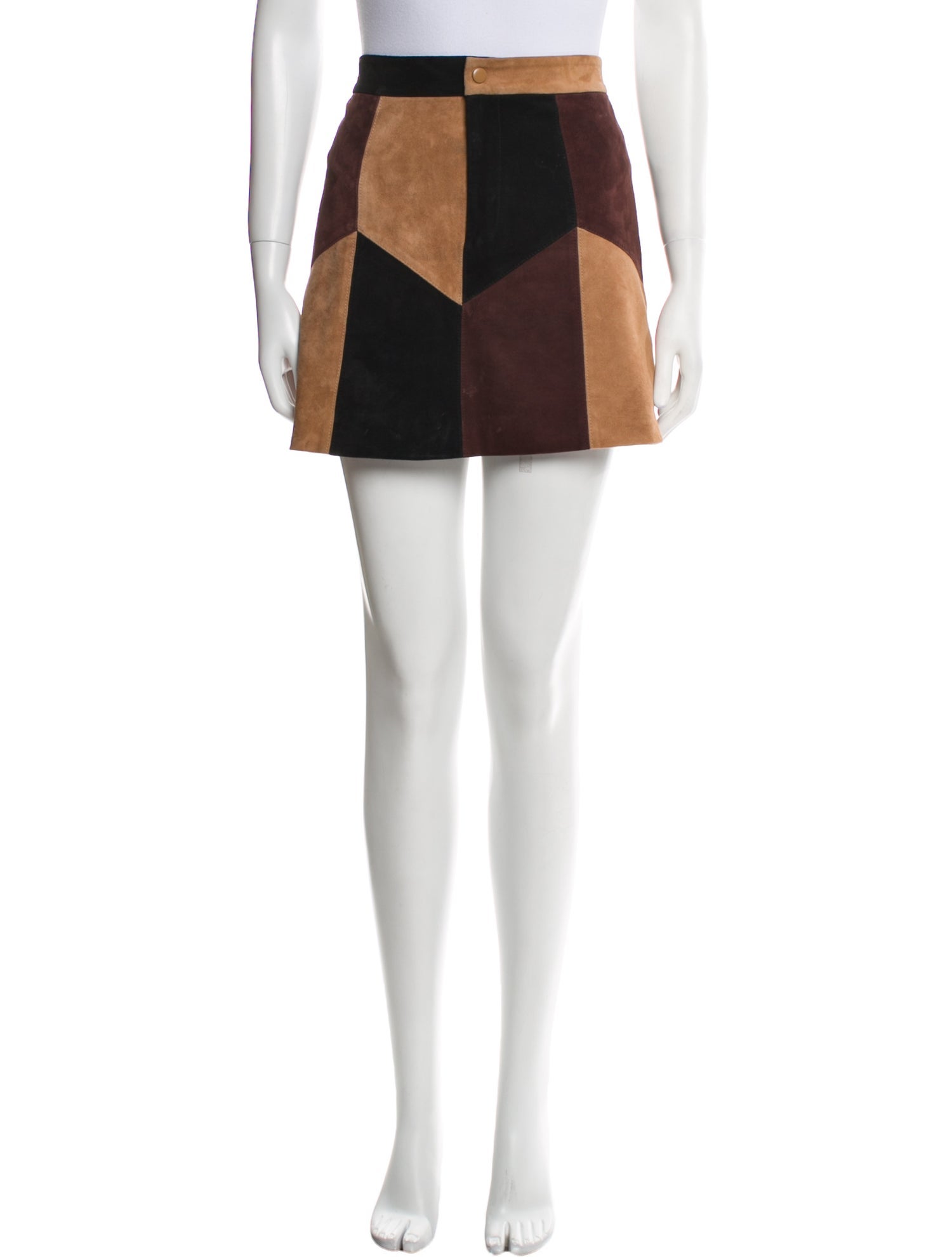 Alice + Olivia Lamb Leather Mini Skirt