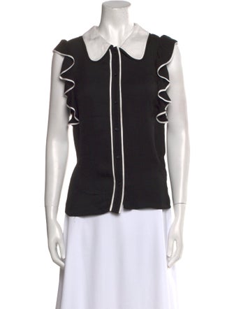 Alice + Olivia Colorblock Pattern Sleeveless Top