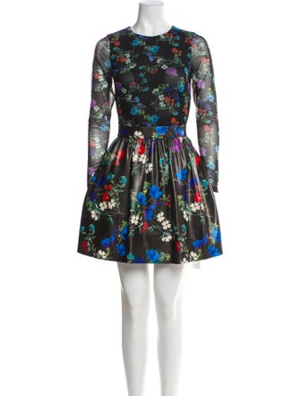 Alice + Olivia Floral Print Mini Dress