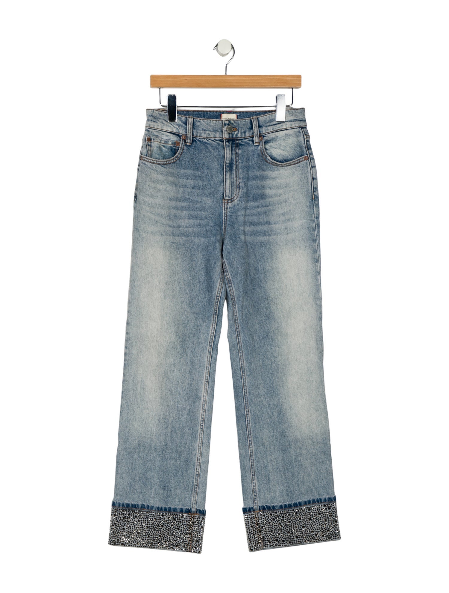 Alice + Olivia High-Rise Wide Leg Jeans