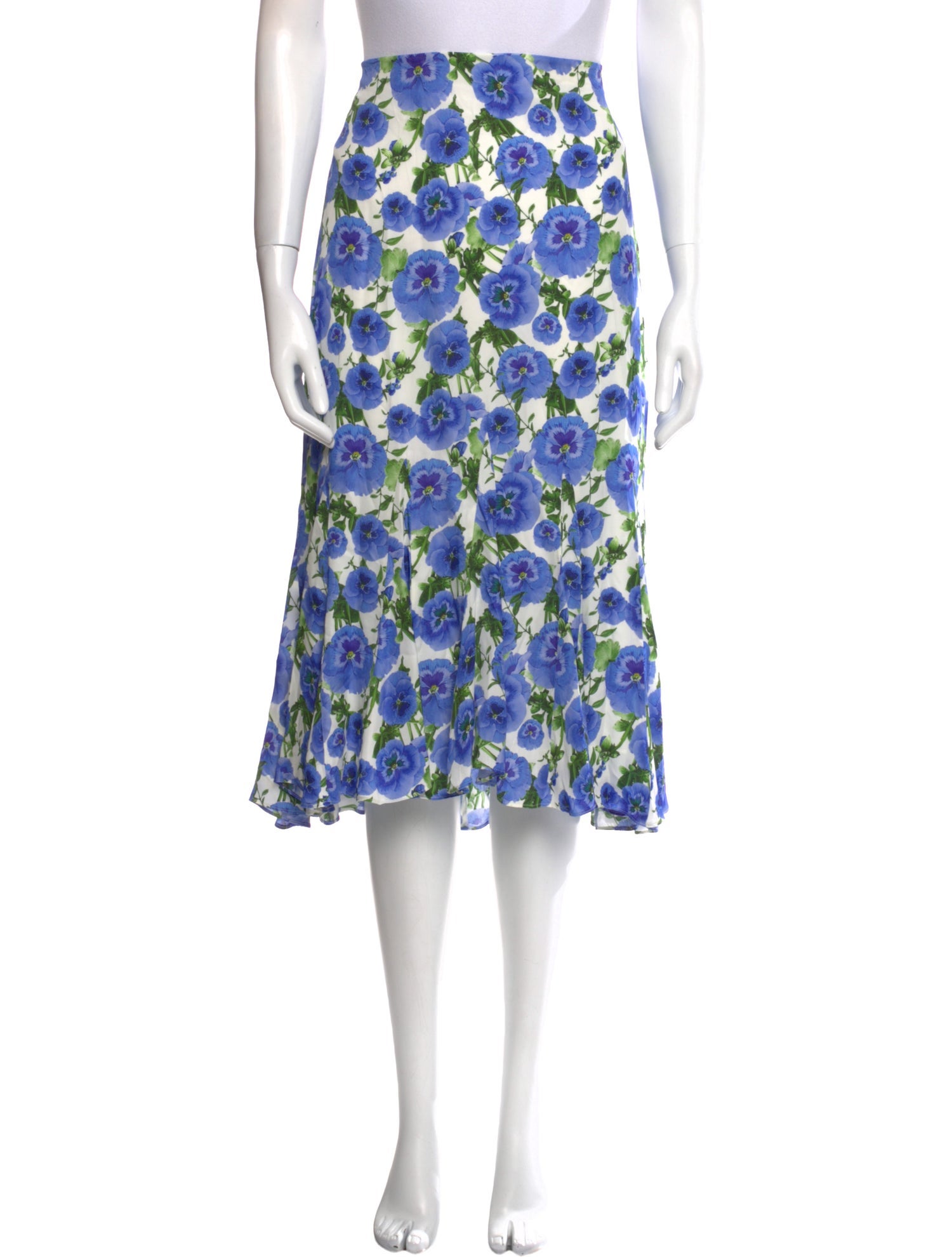 Alice + Olivia Floral Print Midi Length Skirt