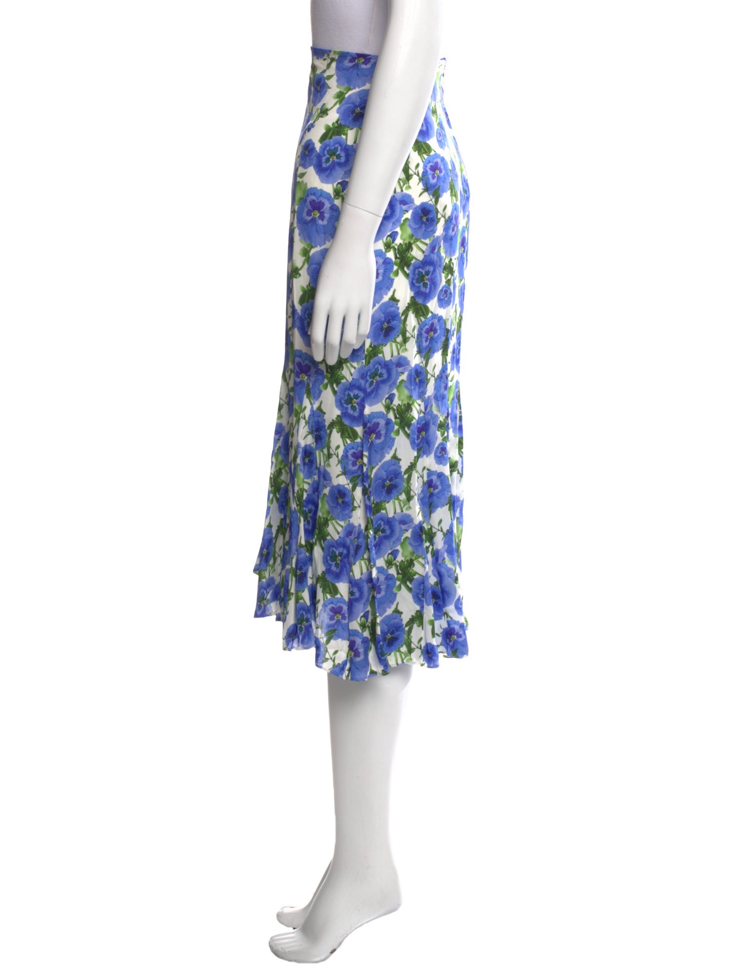 Alice + Olivia Floral Print Midi Length Skirt