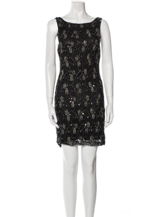 Alice + Olivia Bateau Neckline Mini Dress