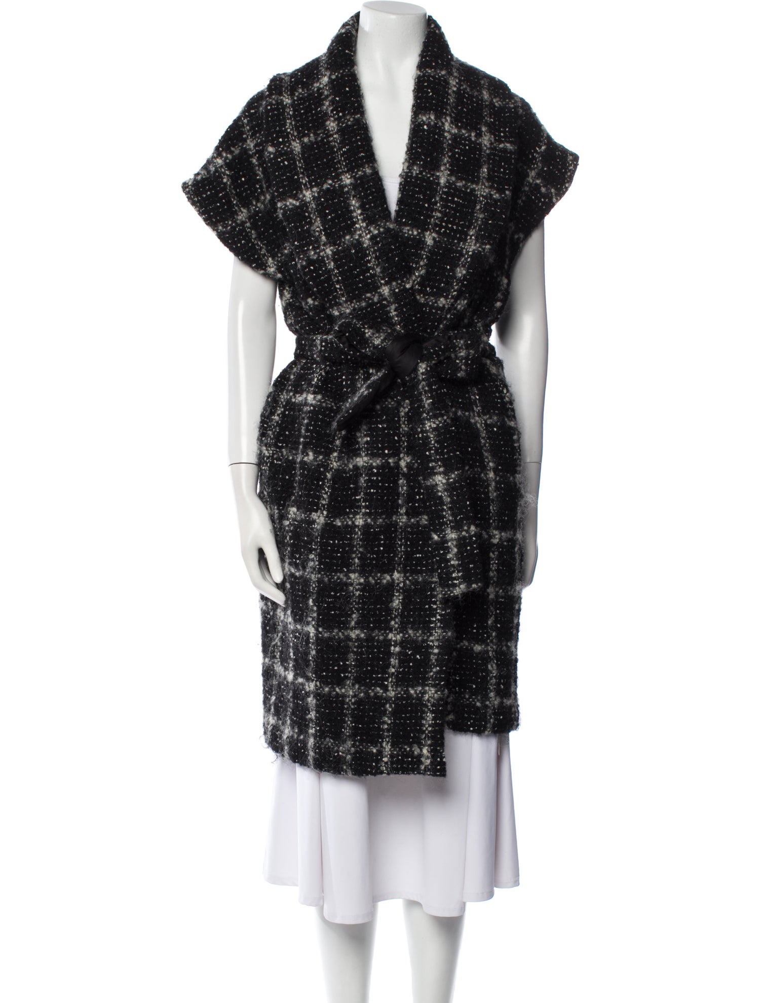Alice + Olivia Wool Plaid Print Coat