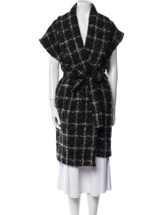Alice + Olivia Wool Plaid Print Coat