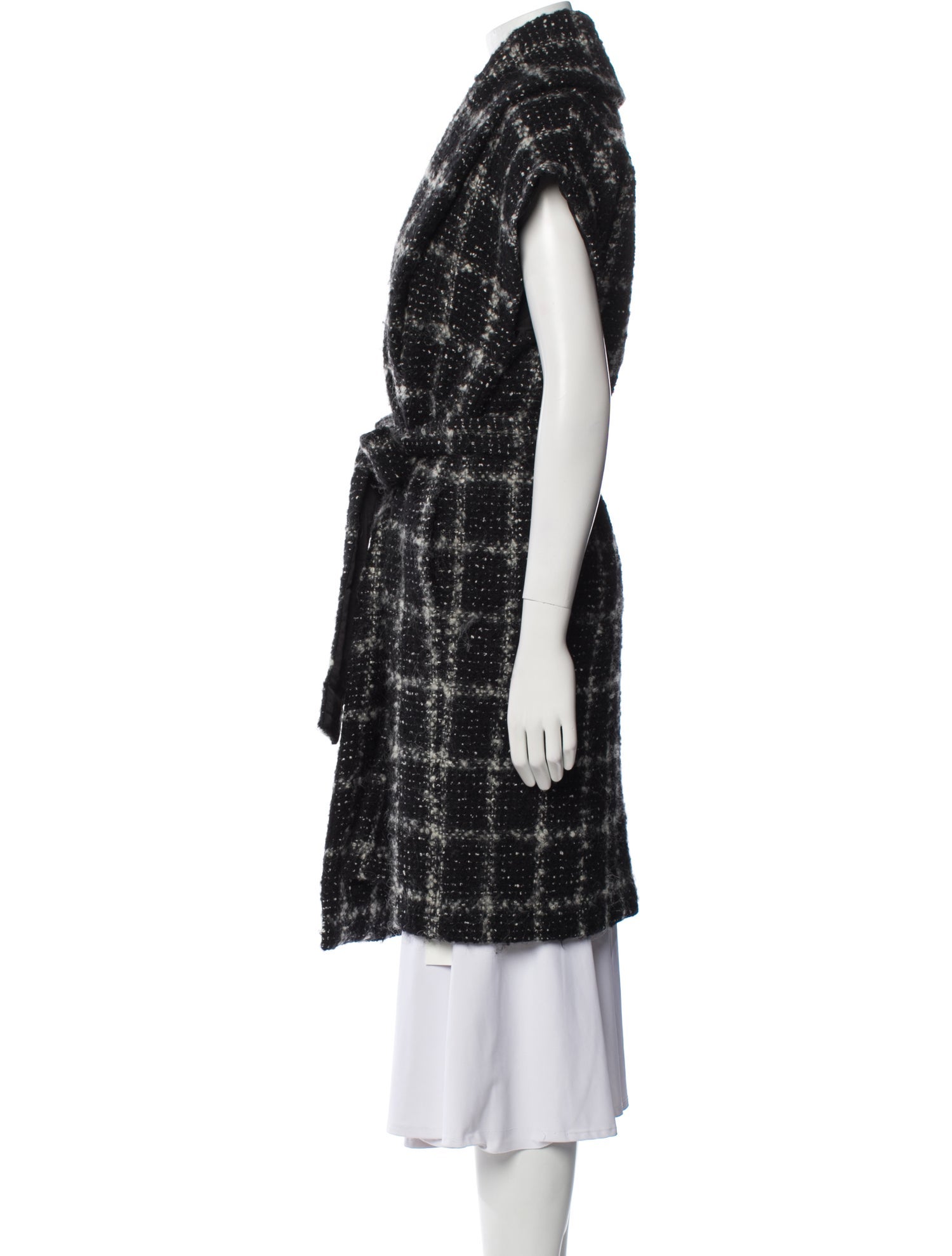 Alice + Olivia Wool Plaid Print Coat