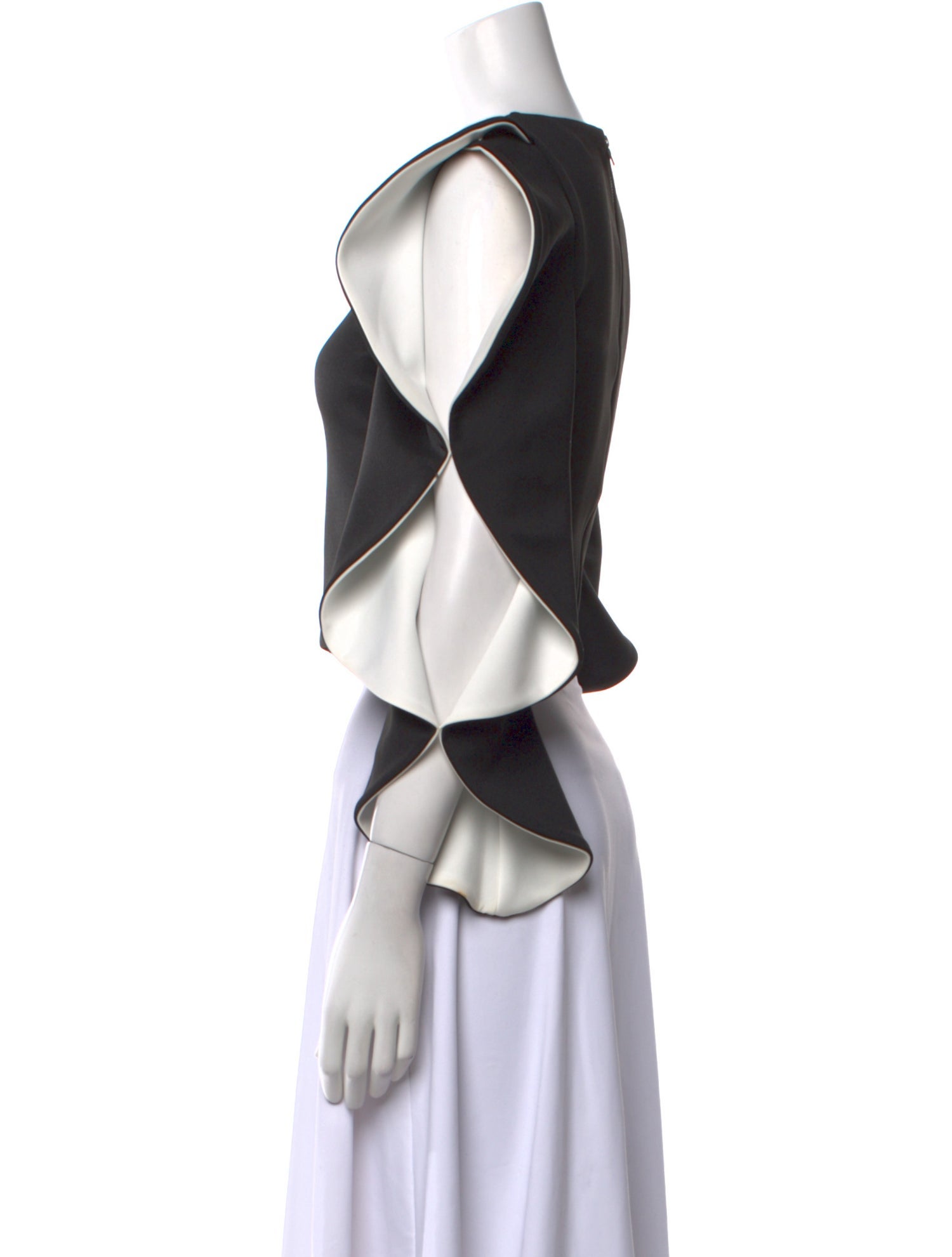 Alice + Olivia Bateau Neckline Long Sleeve Crop Top