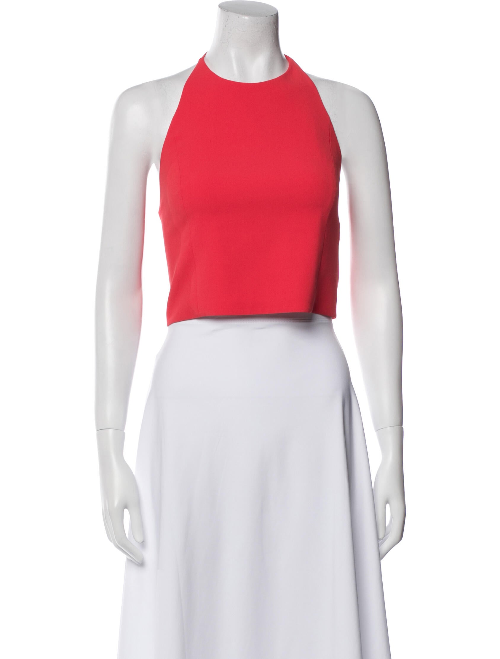 Alice + Olivia Halterneck Sleeveless Crop Top