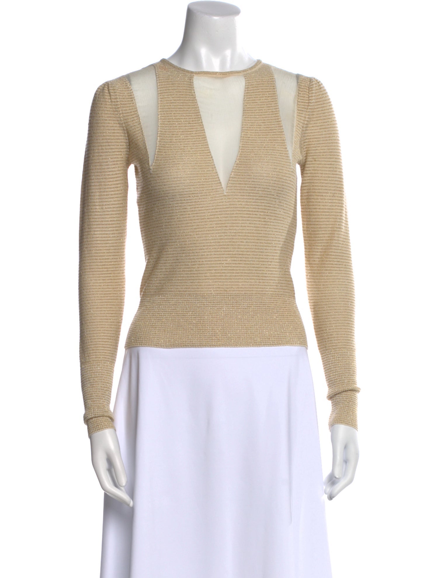 Alice + Olivia V-Neck Long Sleeve Top