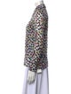 Alice + Olivia Printed Long Sleeve Button-Up Top