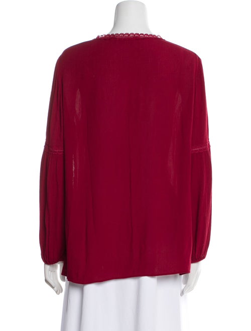 Alice + Olivia V-Neck Long Sleeve Blouse