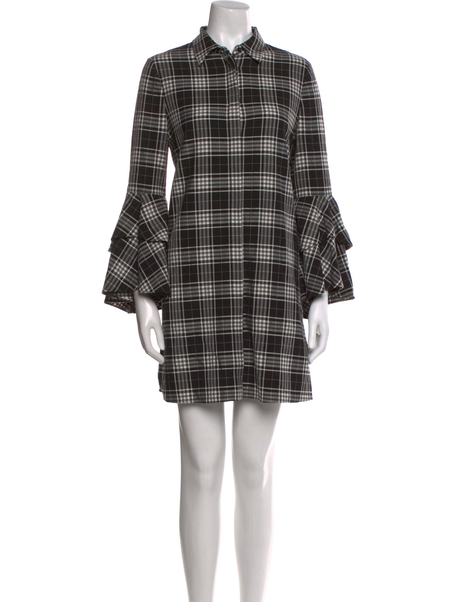 Alice + Olivia Plaid Print Knee-Length Dress