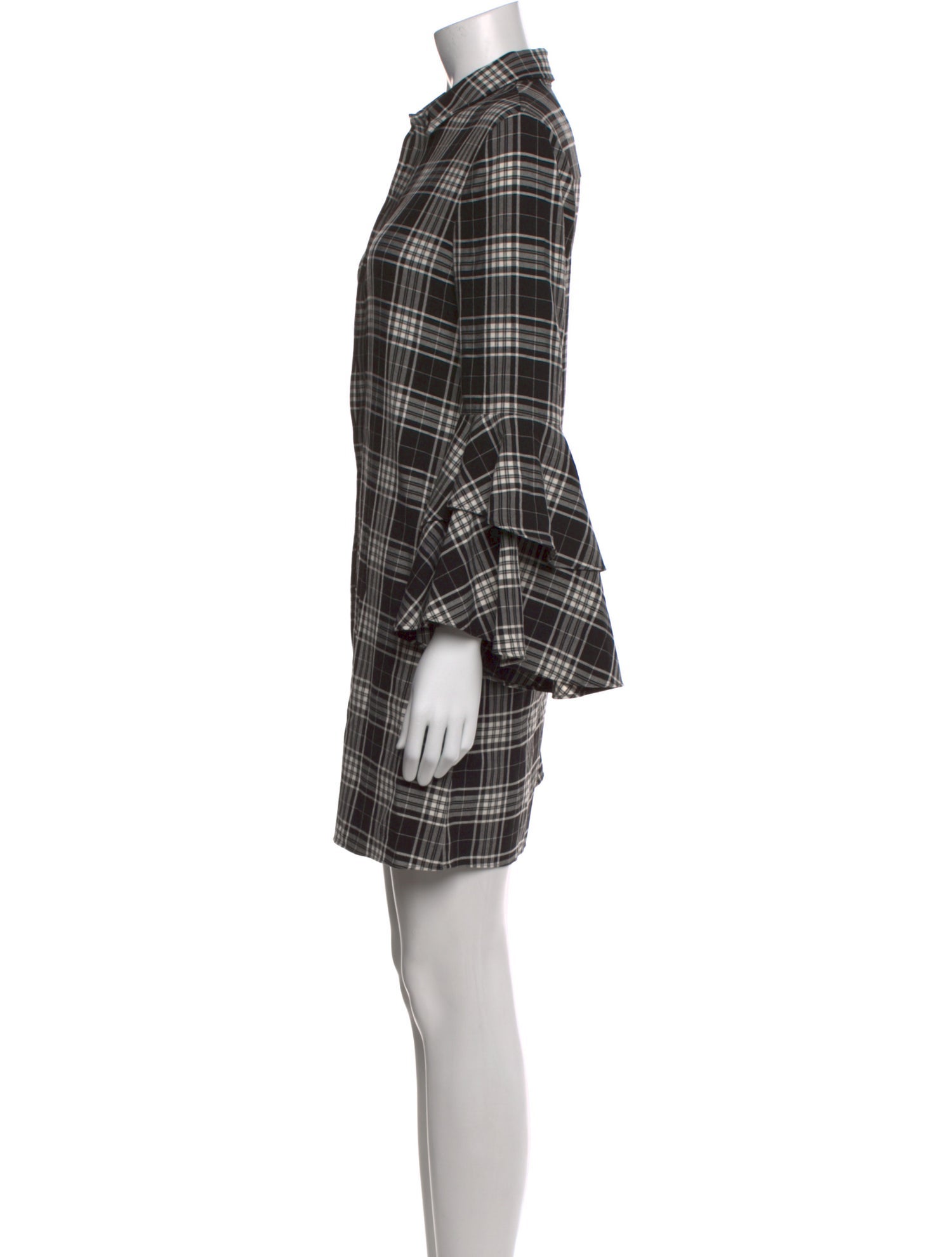 Alice + Olivia Plaid Print Knee-Length Dress