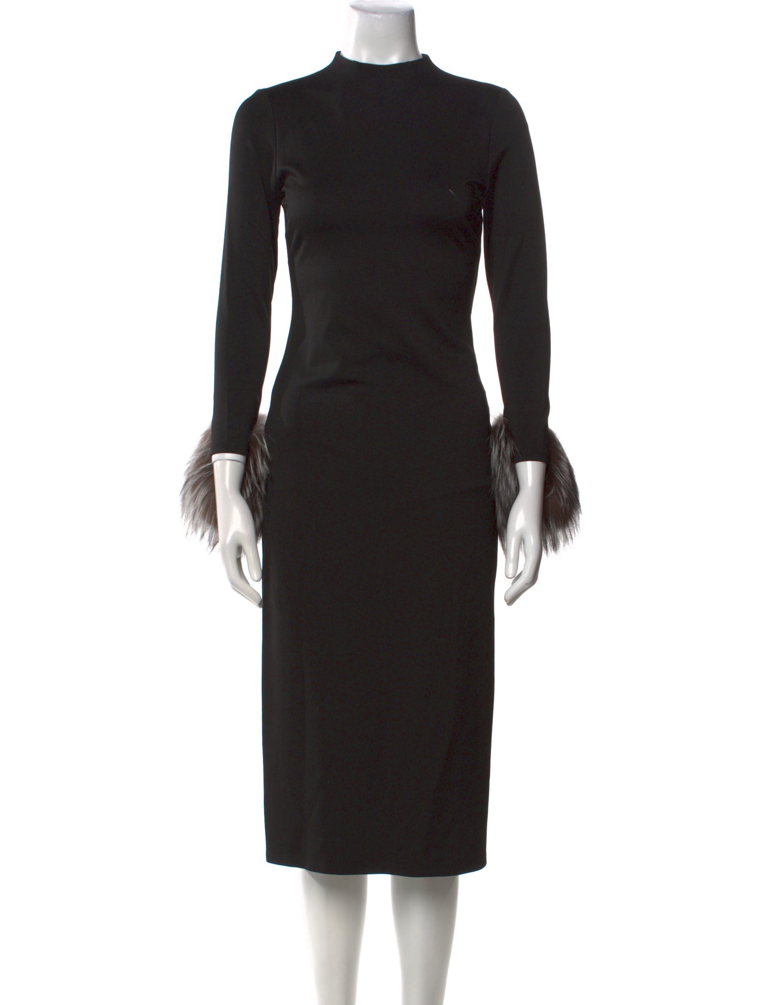 Alice + Olivia Mock Neck Midi Length Dress