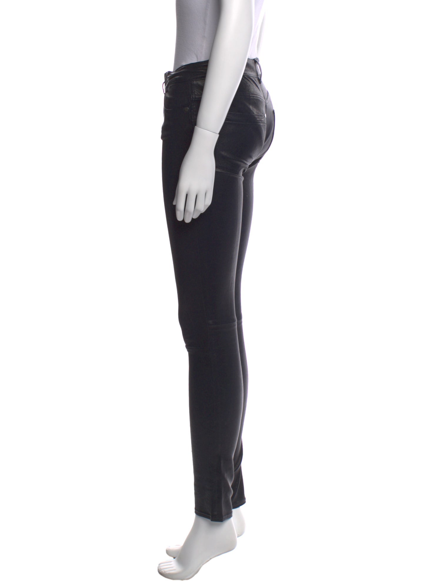 Alice + Olivia Lamb Leather Skinny Leg Pants