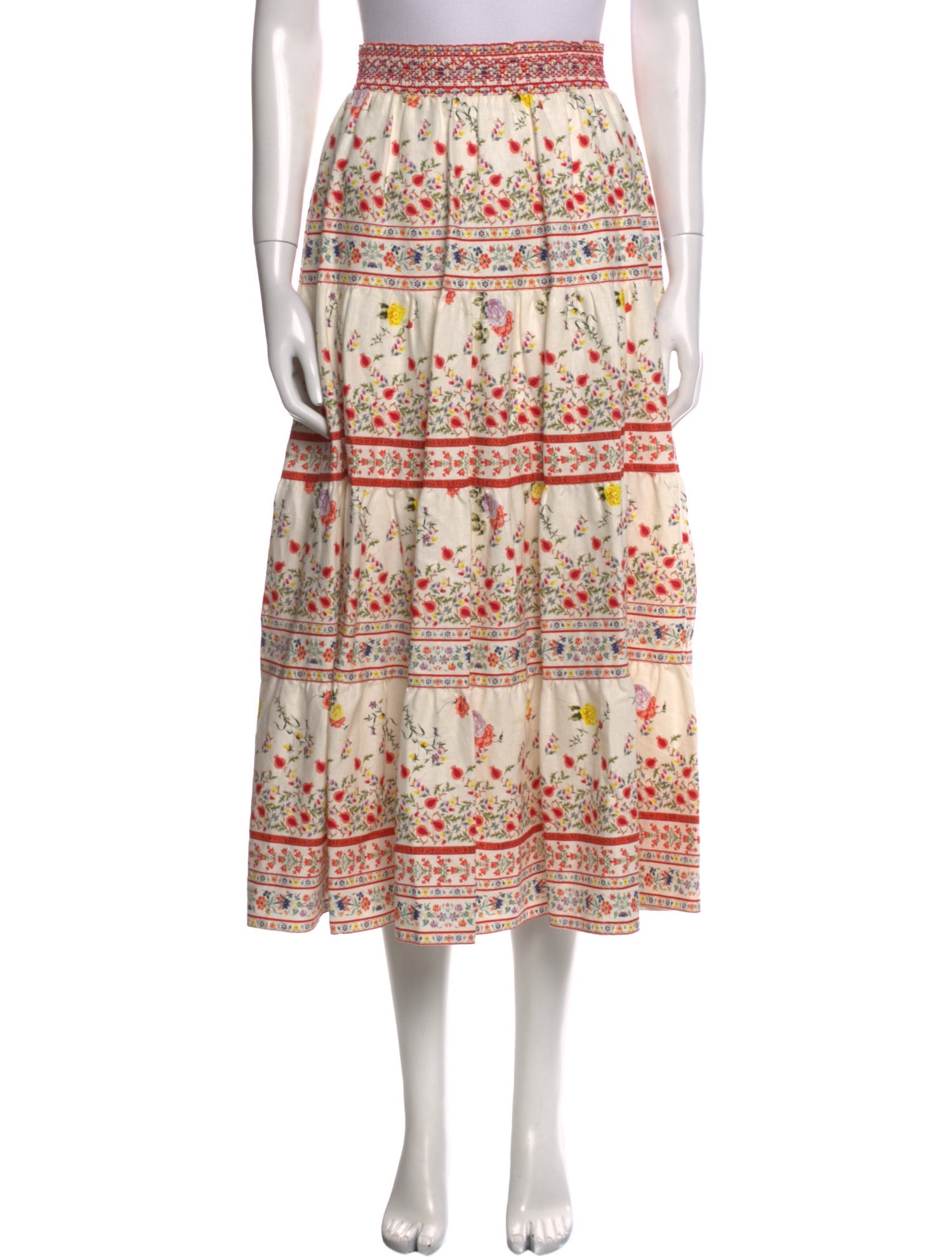 Alice + Olivia Linen Midi Length Skirt