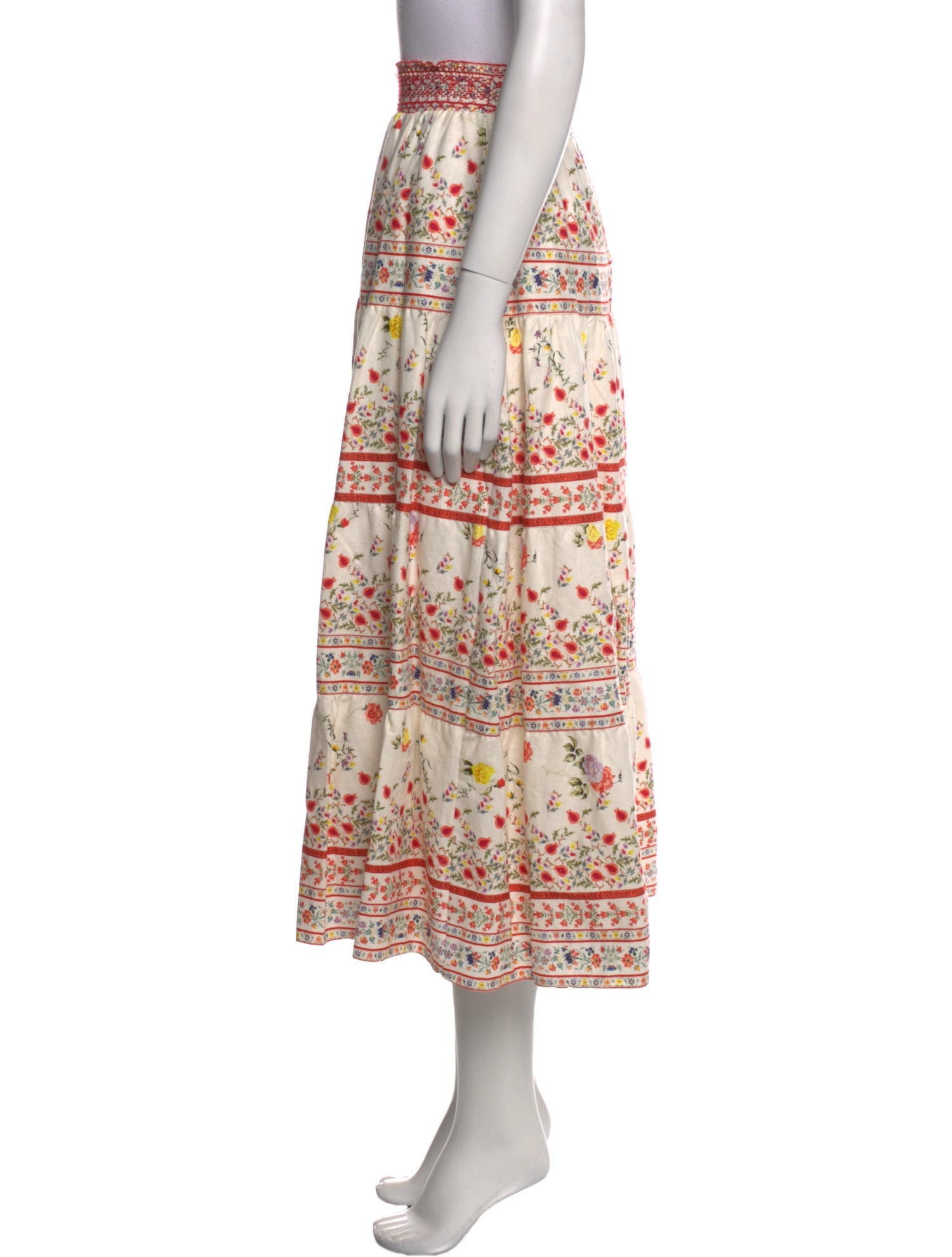 Alice + Olivia Linen Midi Length Skirt