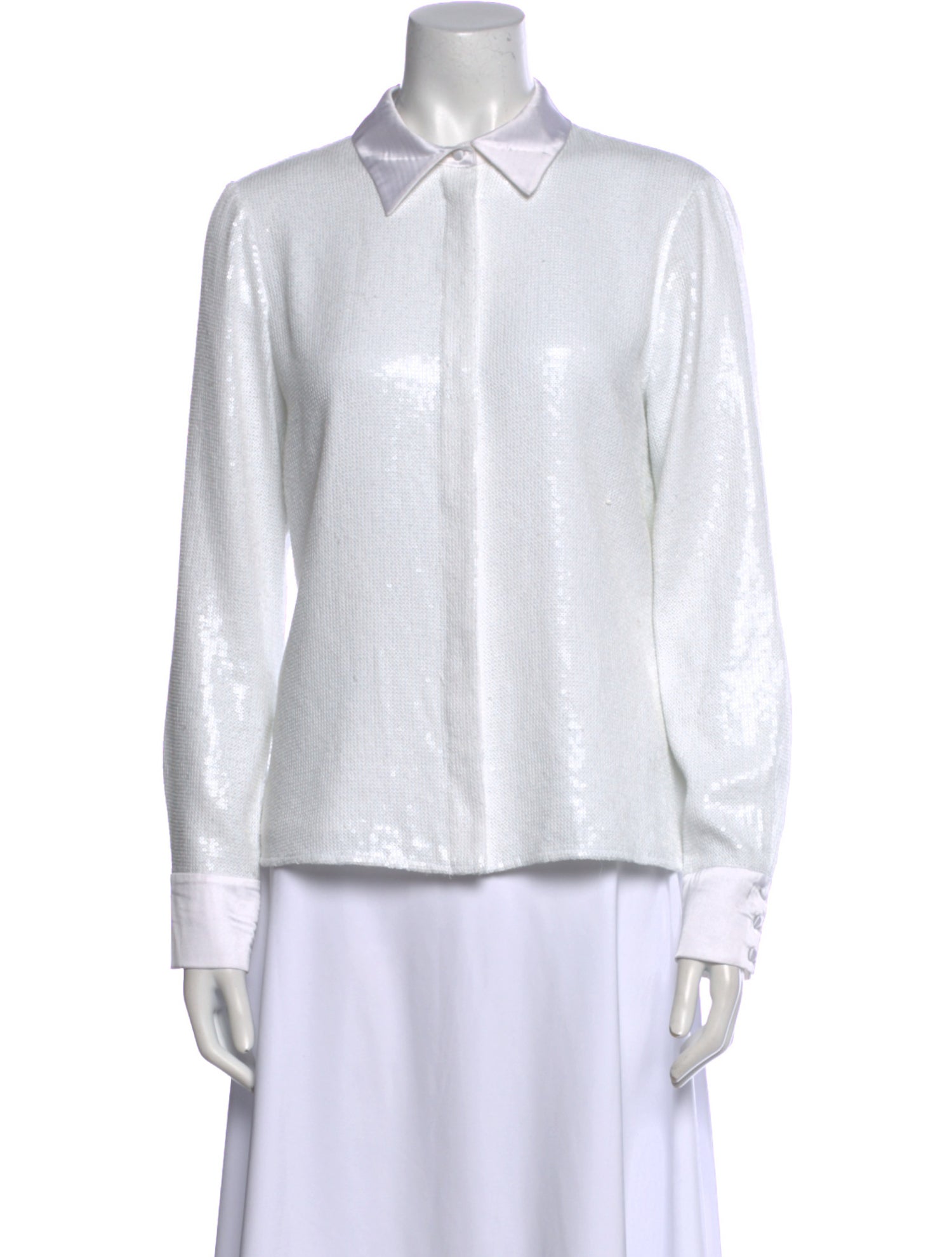 Alice + Olivia Long Sleeve Button-Up Top