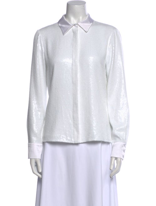 Alice + Olivia Long Sleeve Button-Up Top