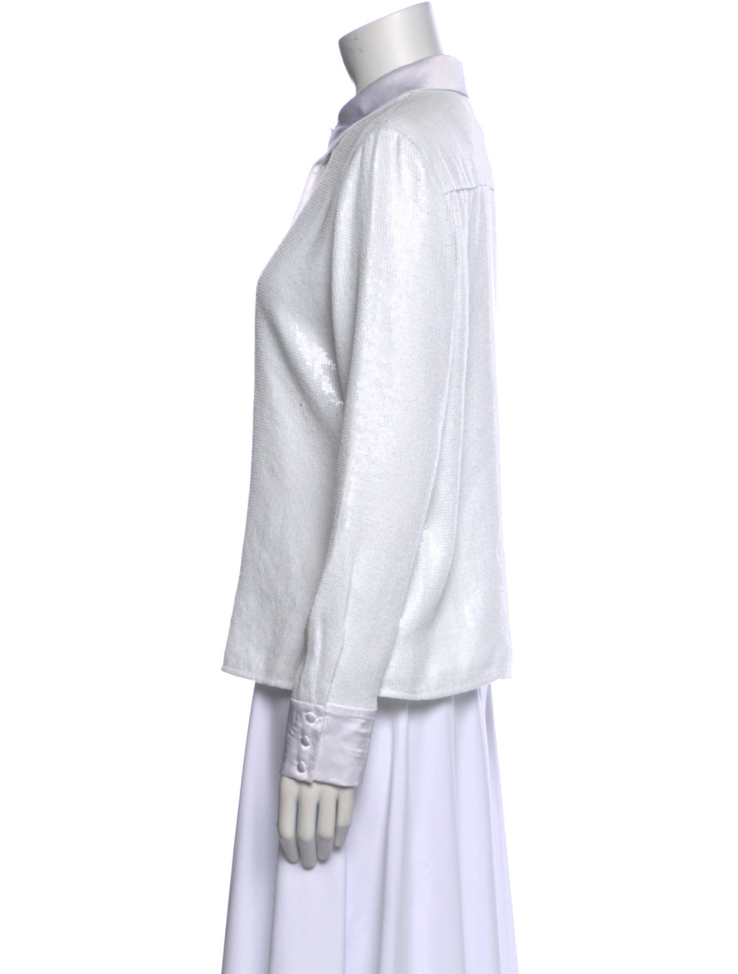 Alice + Olivia Long Sleeve Button-Up Top