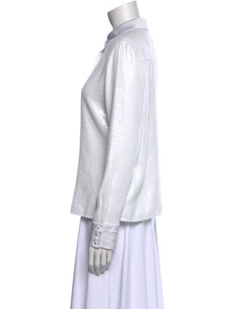 Alice + Olivia Long Sleeve Button-Up Top