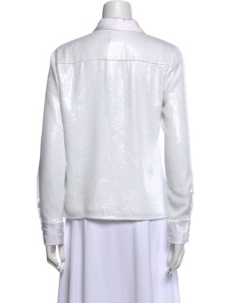 Alice + Olivia Long Sleeve Button-Up Top