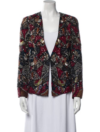 Alice + Olivia Silk Printed Blazer